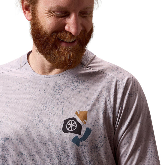 Men's SingleTrack Short-Sleeve Print T-Shirt - Blue