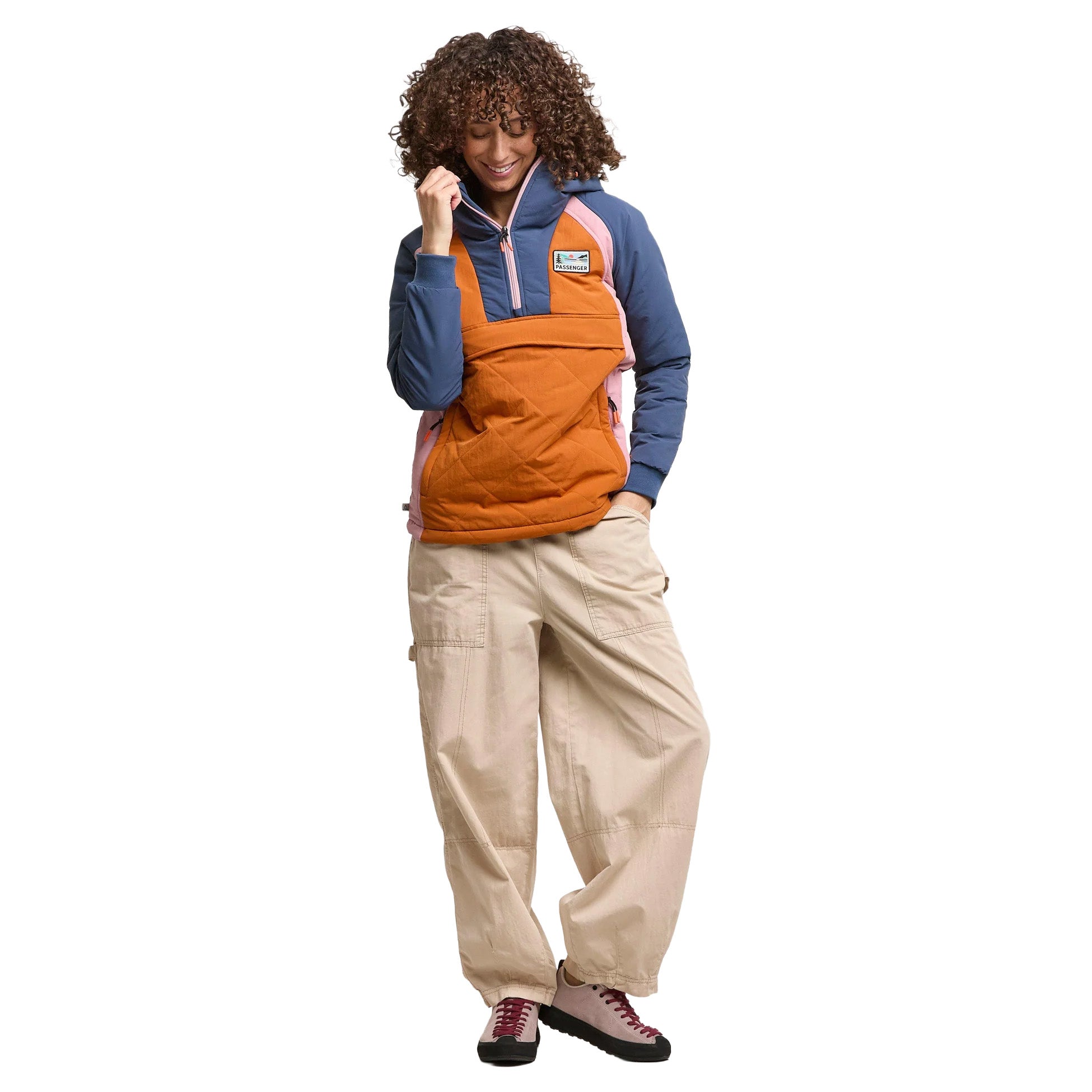 Women's Ocean Insulated 1/2 Zip Jacket - Navy / Orange