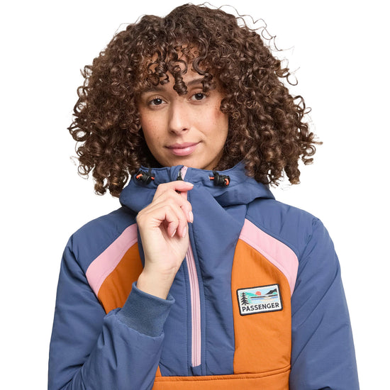 Women's Ocean Insulated 1/2 Zip Jacket - Navy / Orange