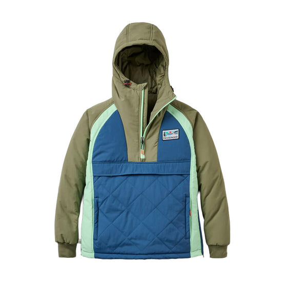 Women's Ocean Insulated 1/2 Zip Jacket - Green / Navy