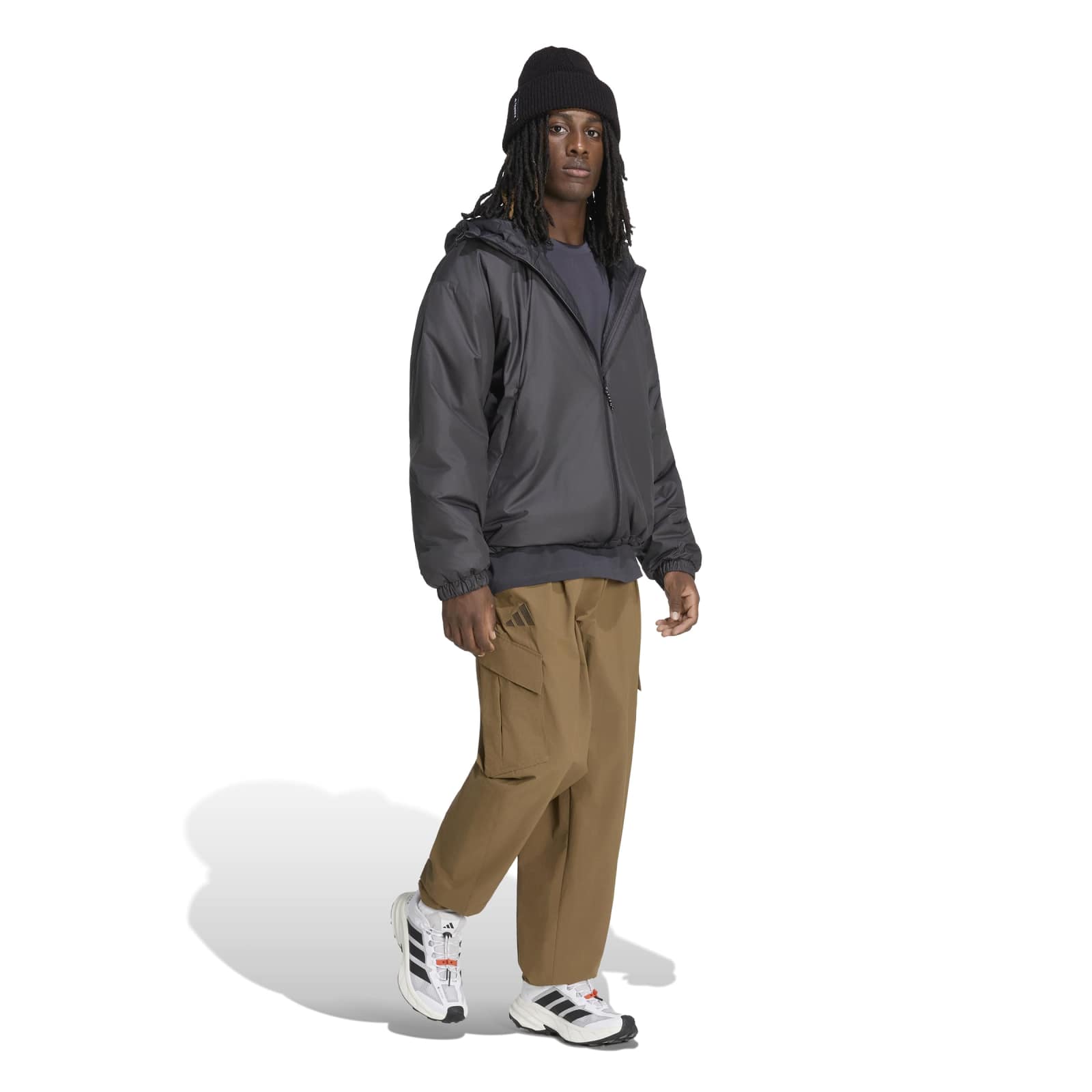 Men's Multi Primaloft Insulated Hooded Jacket - Black