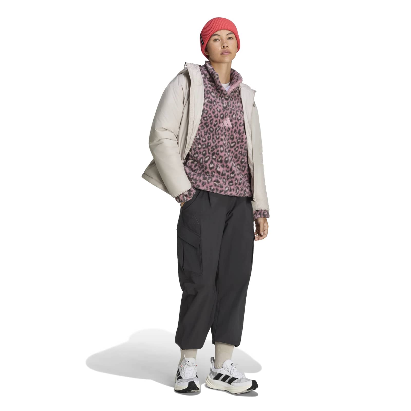 Women's Multi Primaloft Insulated Hooded Jacket - Cream