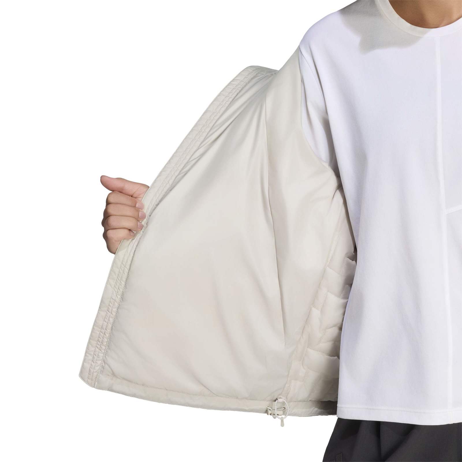 Women's Multi Primaloft Insulated Hooded Jacket - Cream