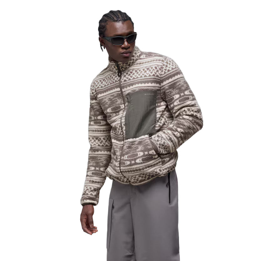 Unisex Snowdrift Mountain Fire Sherpa Fleece - Grey