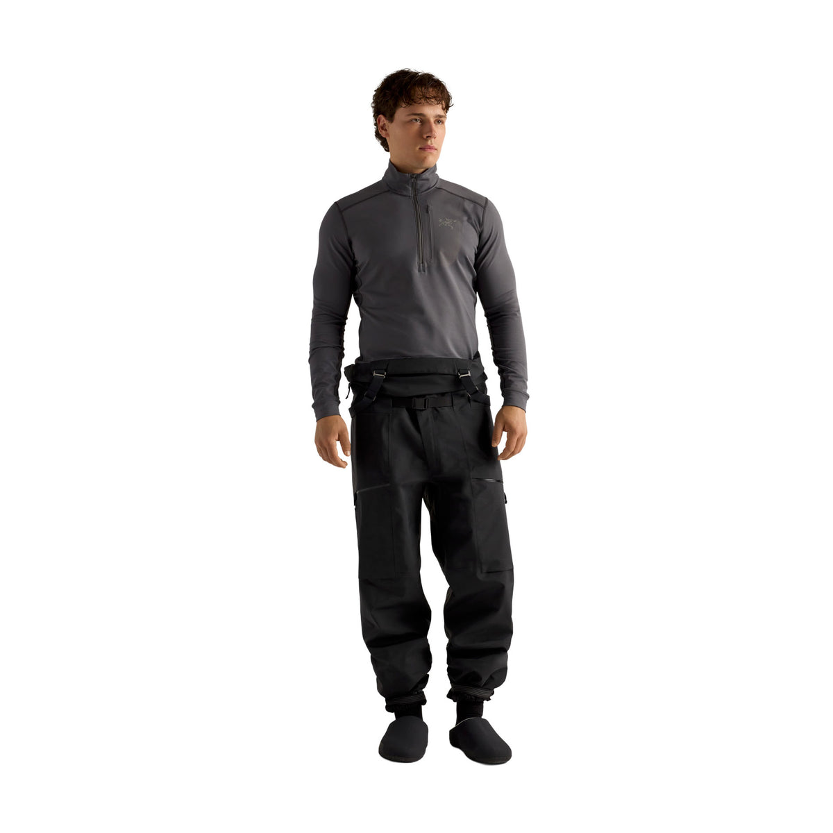 Men's Rho Lightweight Zip Neck Base Layer - Cloud