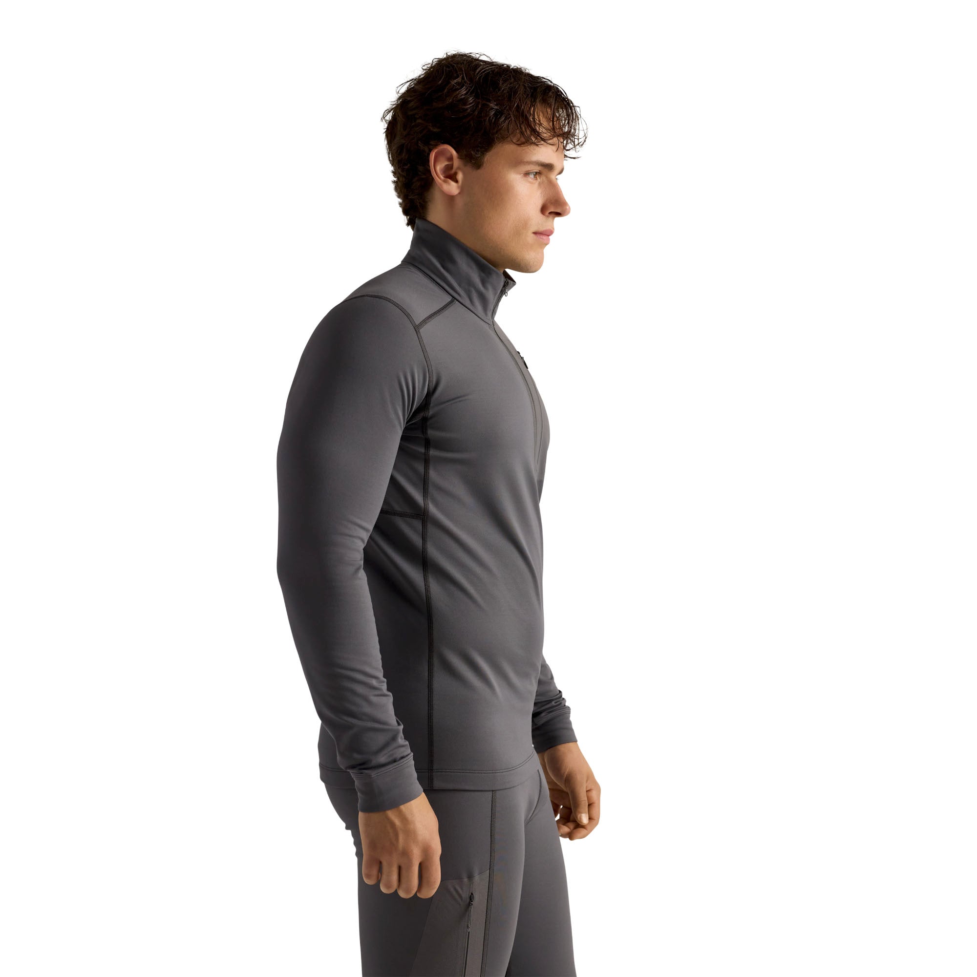 Men's Rho Lightweight Zip Neck Base Layer - Cloud