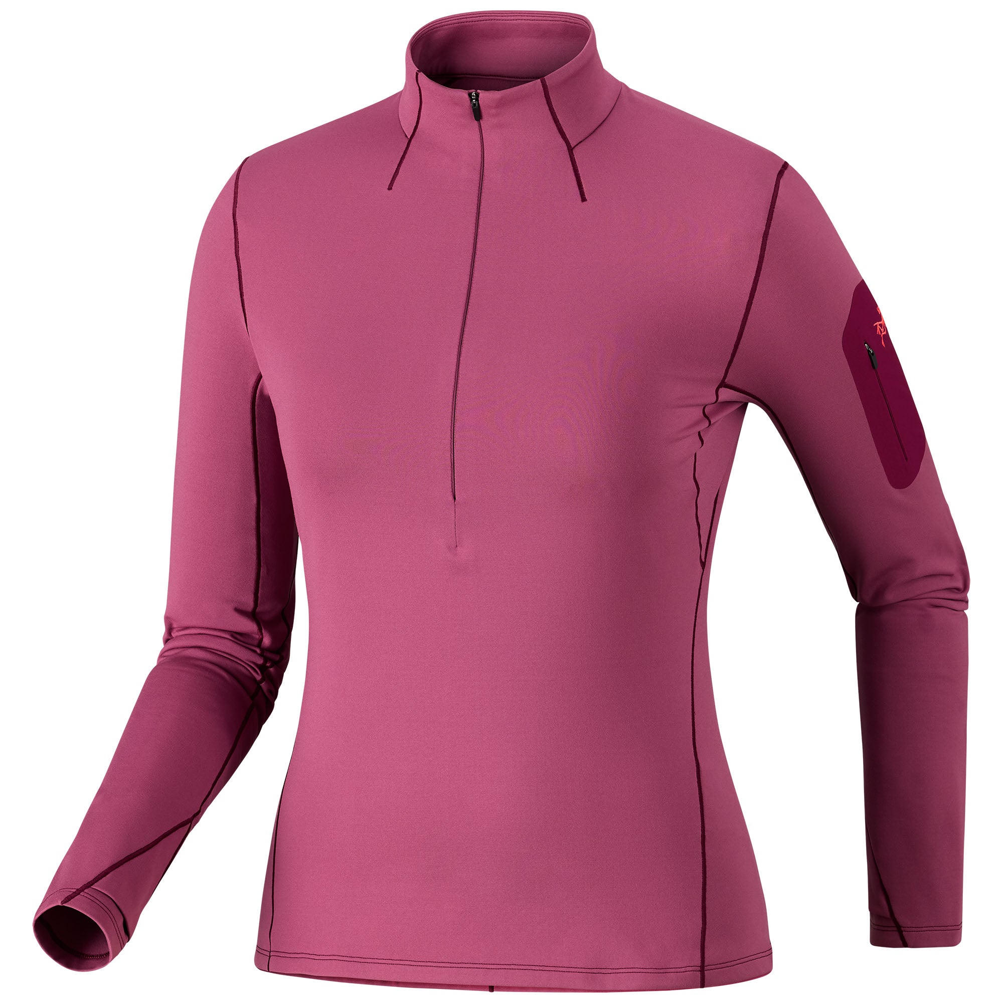 Women’s Rho Zip Neck - LT Rene / Rene / Rocket