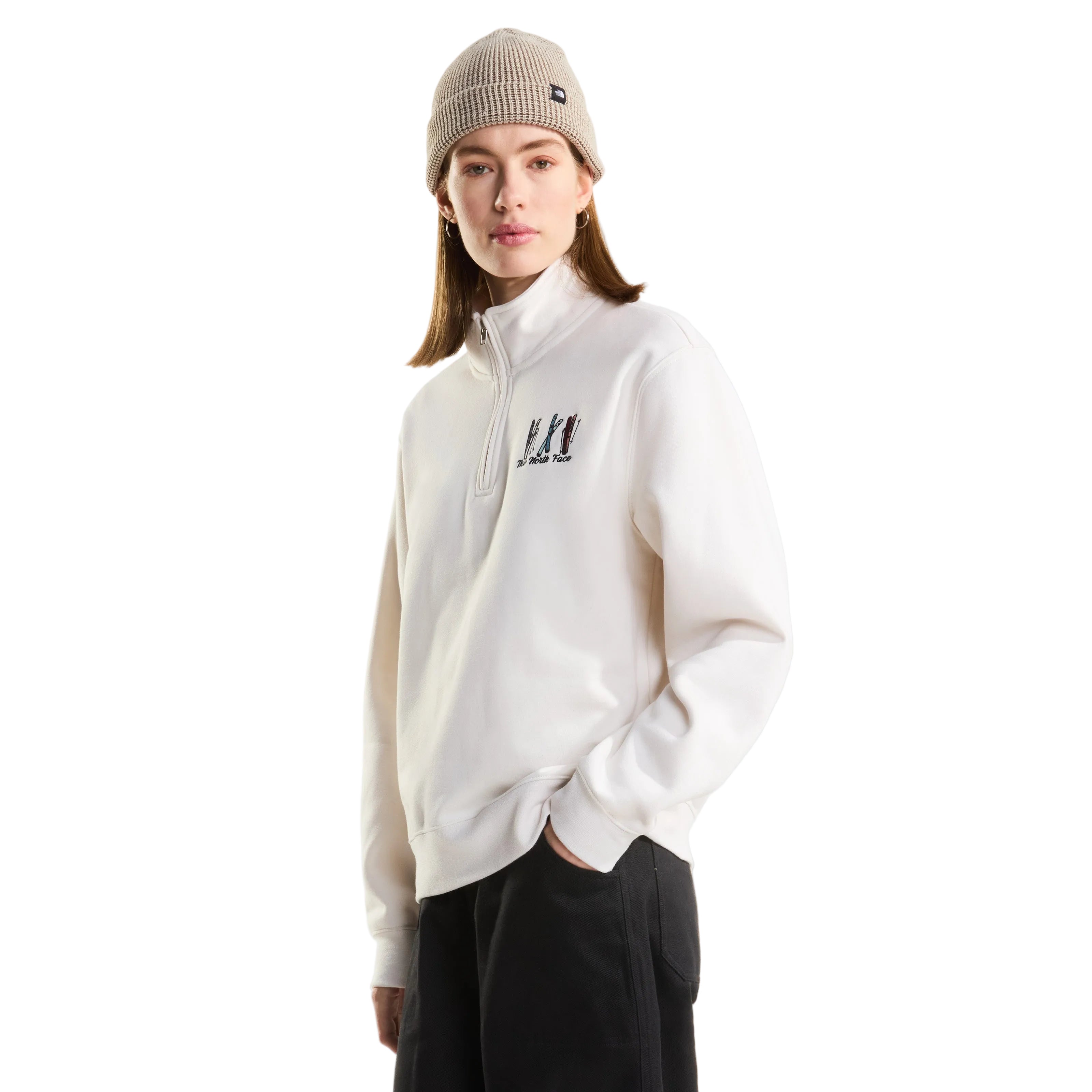 Women's Ski Embro Relaxed 1/4 Zip Fleece - White