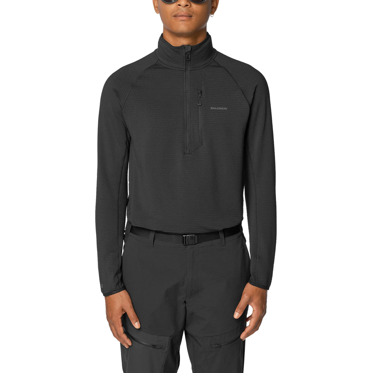 Men's Essential Lightwarm 1/2 Zip Fleece - Black