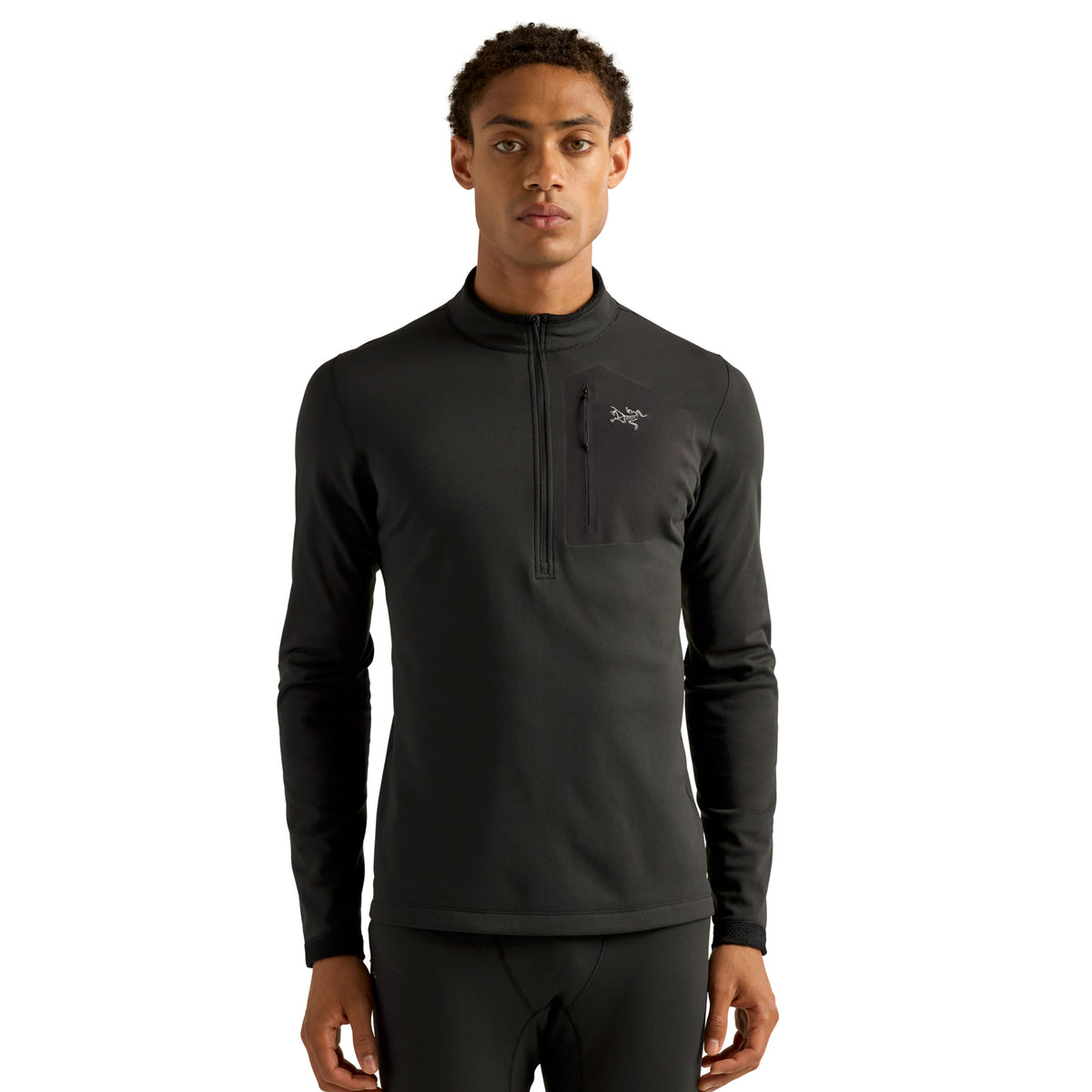 Men's Rho SV Zip Neck - Black