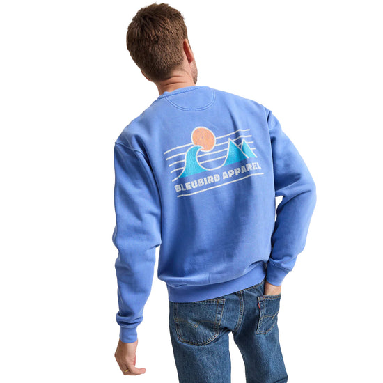 Unisex Horizon Crew Pullover - Blue