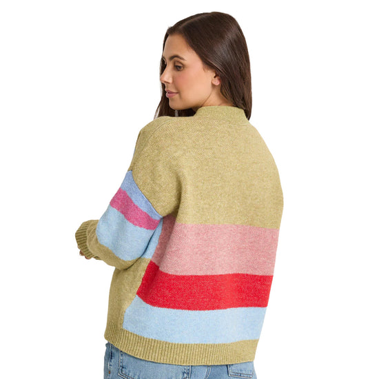 Women's Scenic Knitted Cardigan - Green