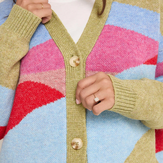Women's Scenic Knitted Cardigan - Green