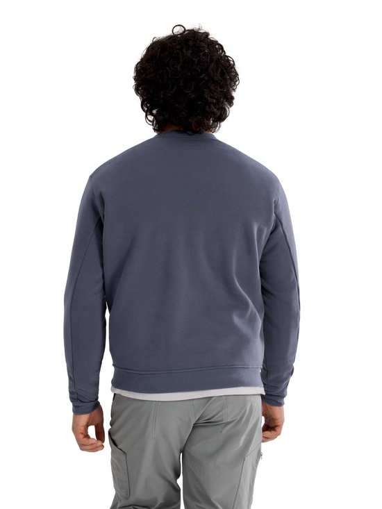 Men's Emblem Fleece Crew Neck Pullover - DK Stratus