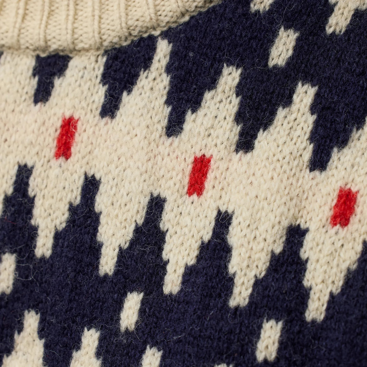 Women's Ovik Jacquard Knit Sweater - Navy