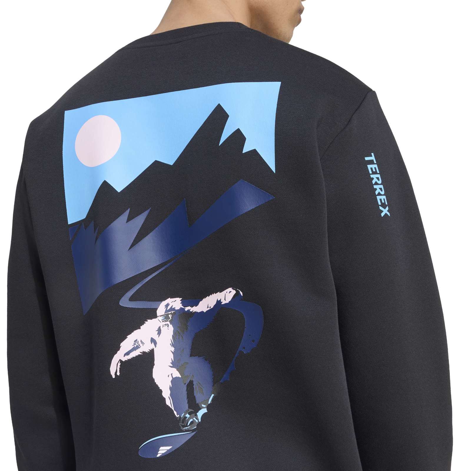 Men's Snow Sport Graphic Crew Sweatshirt - Black