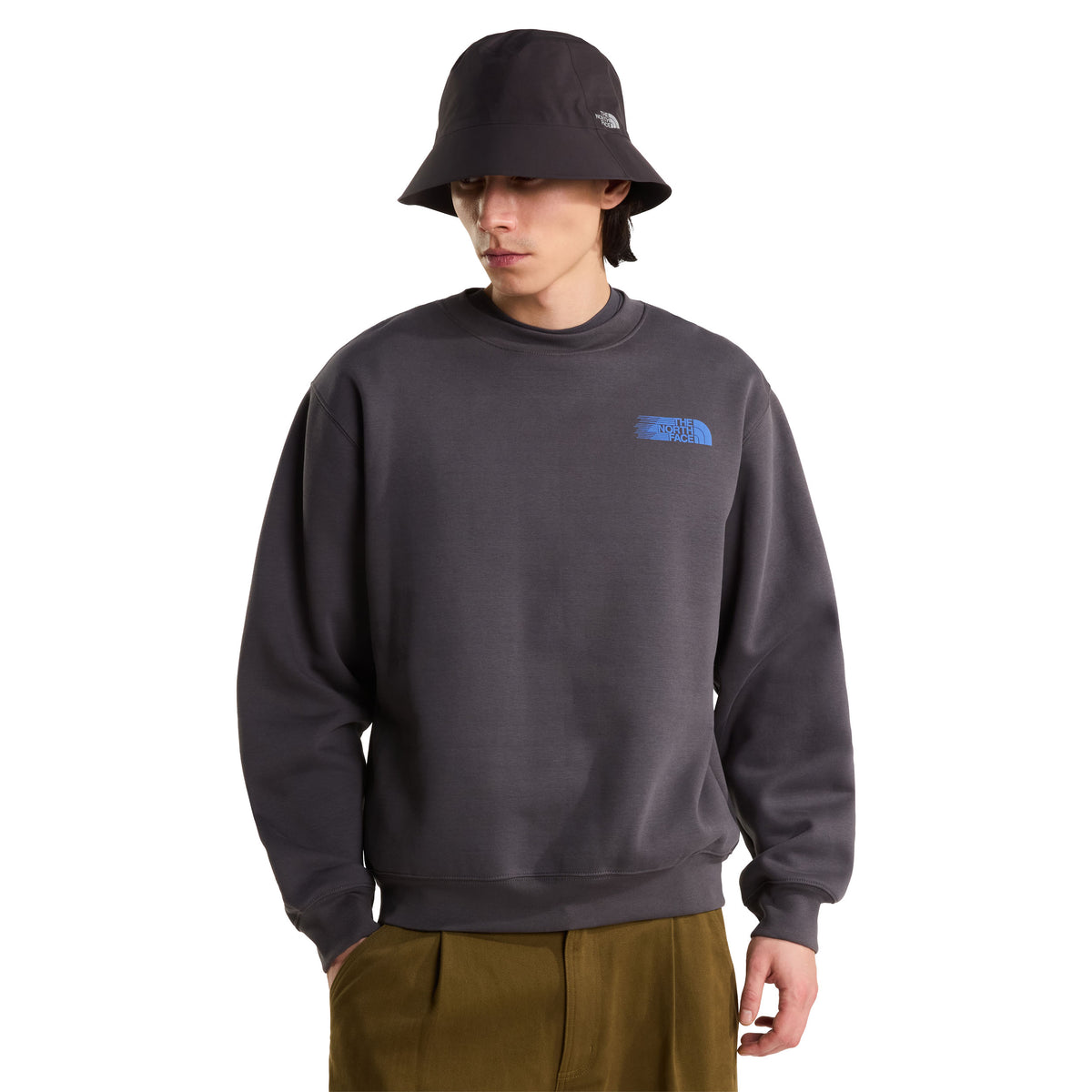 Men's Retro Trail Relaxed Graphic Sweatshirt - Grey