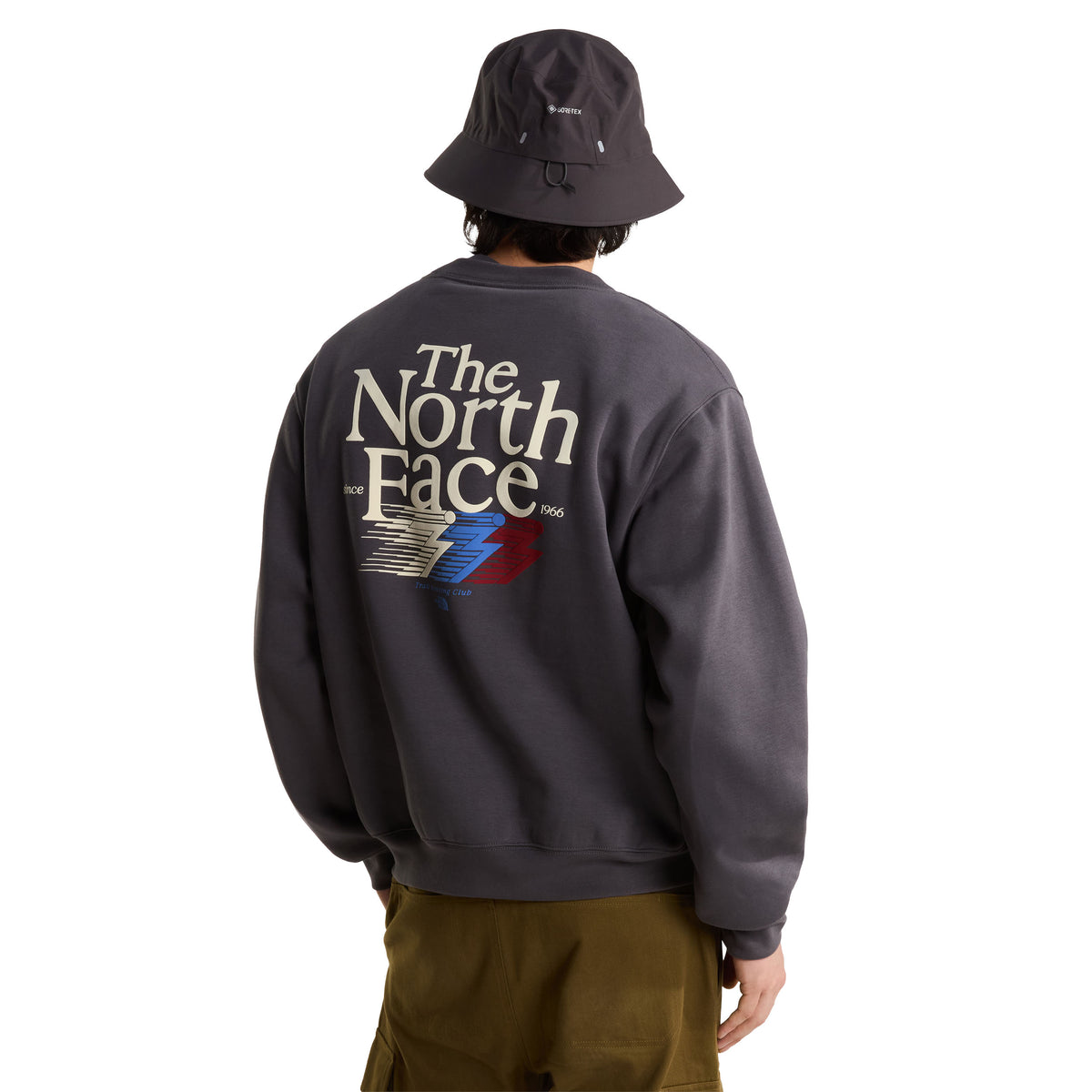 Men's Retro Trail Relaxed Graphic Sweatshirt - Grey