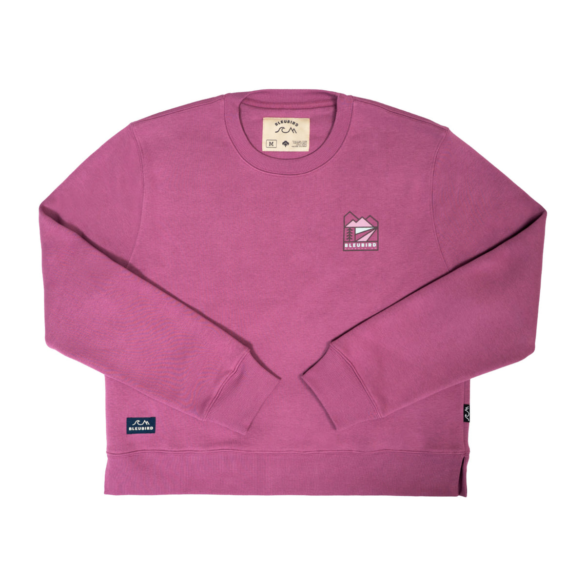 Women's Serra Cropped Crew Top - Pink
