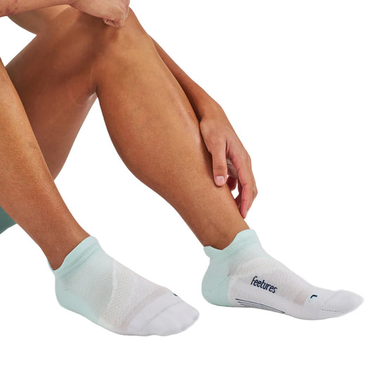 Unisex Elite Light Cushion No Show Tab Socks - Green / White