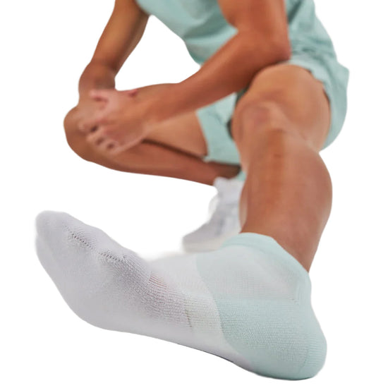 Unisex Elite Light Cushion No Show Tab Socks - Green / White
