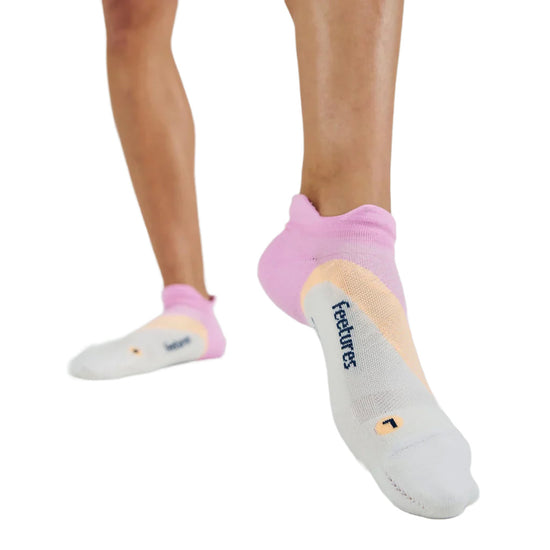 Unisex Elite Light Cushion No Show Tab Socks - Pink