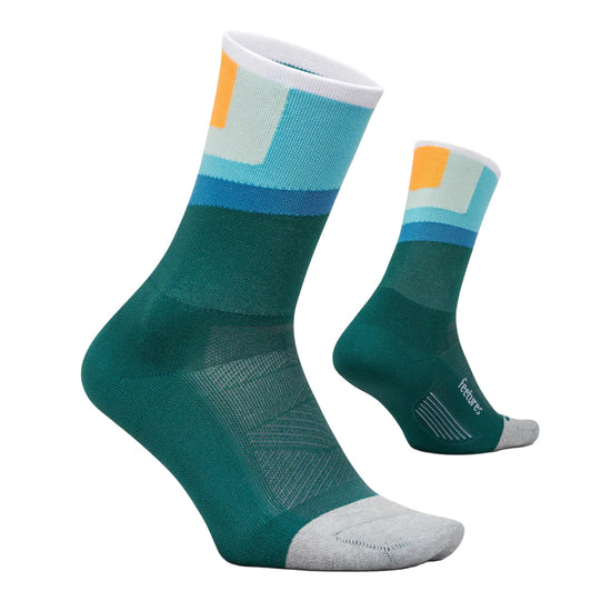 Unisex Elite Light Cushion Mini Crew Socks - Green