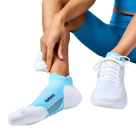 Unisex Elite Maximum Cushion No Show Tab Socks - Blue
