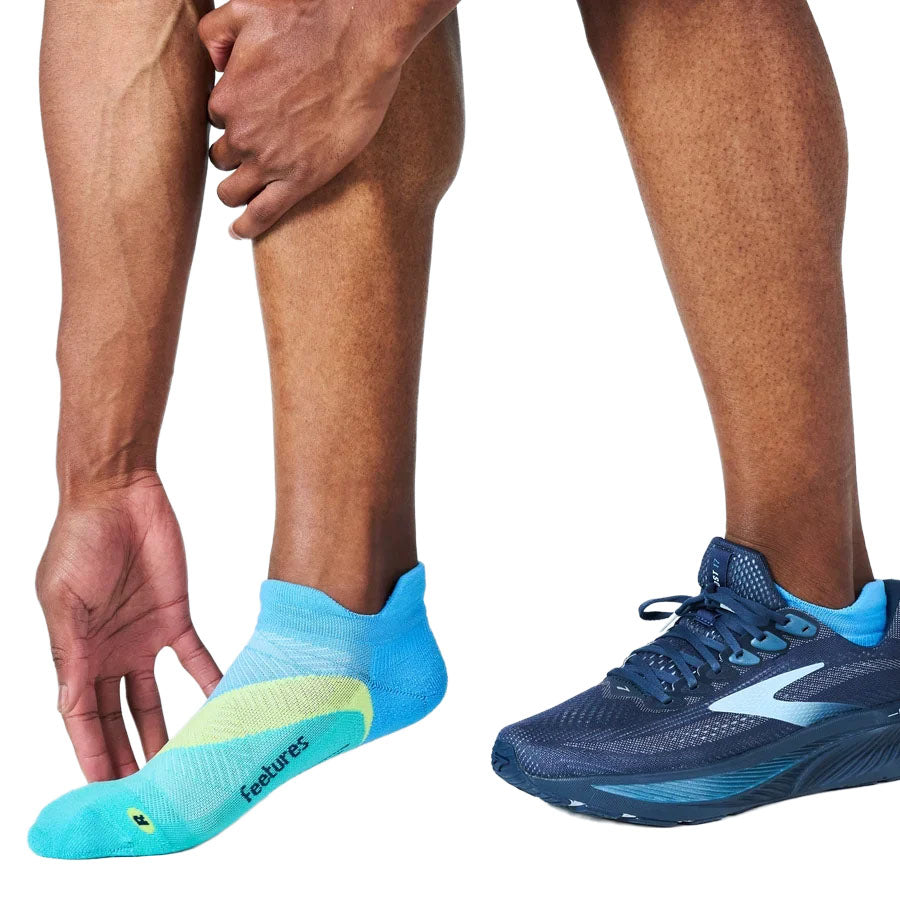 Unisex Elite Light Cushion No Show Tab Socks - Blue