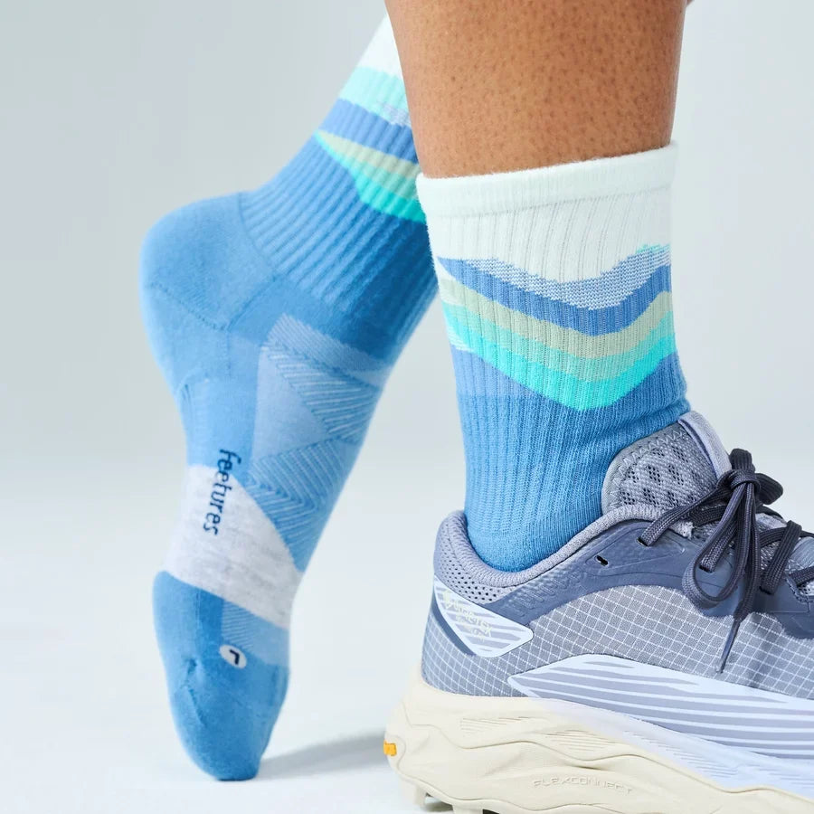 Unisex Trail Maximum Cushion Mini Crew Socks - Blue