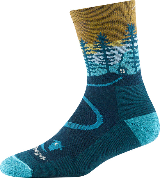 Women's Northwoods Micro Crew Midweight Hiking Socks - Blue