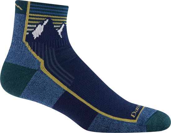 Men's Hiker Quarter Midweight Hiking Socks - Blue