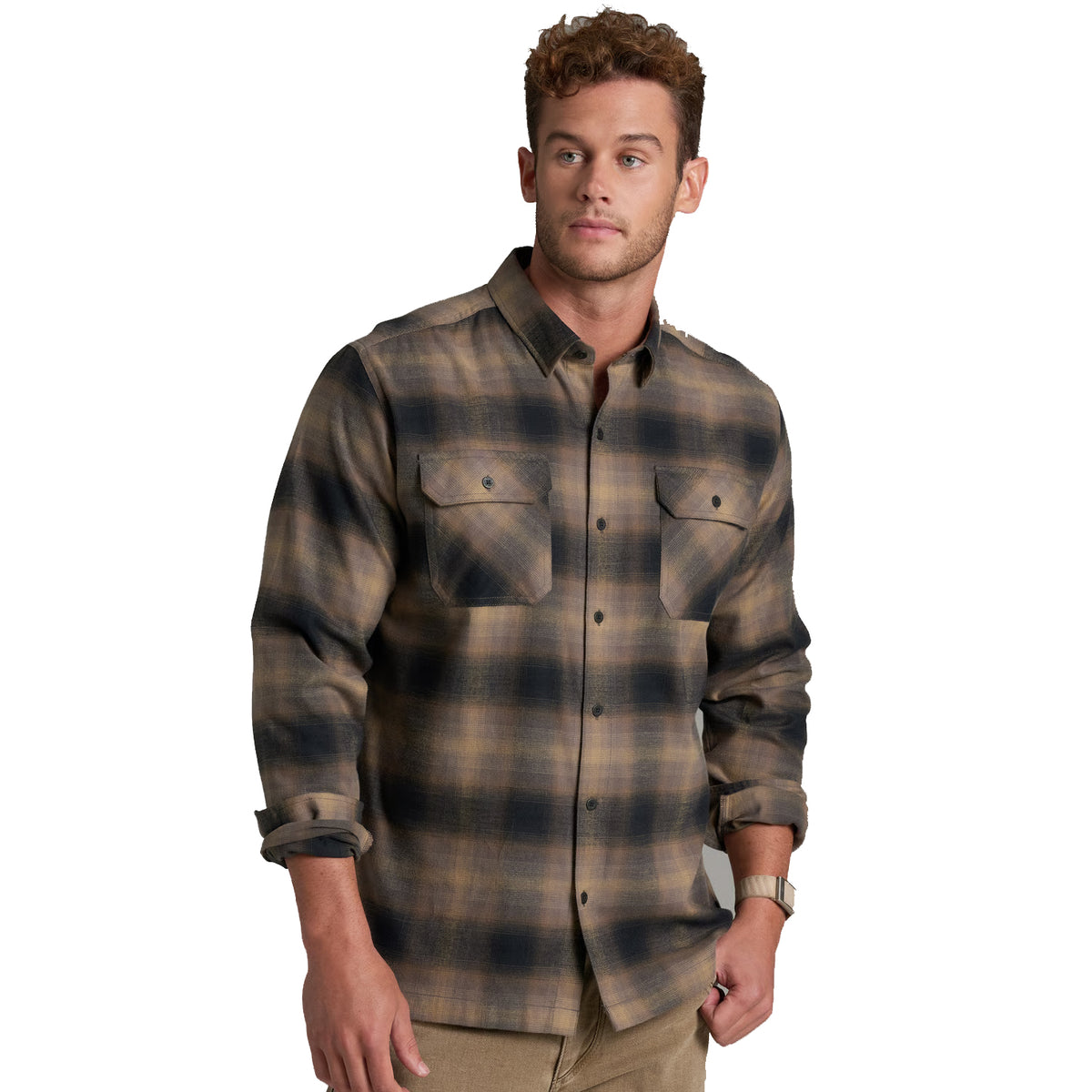 Men's Dillingr Flannel Long-Sleeve Shirt - Brown