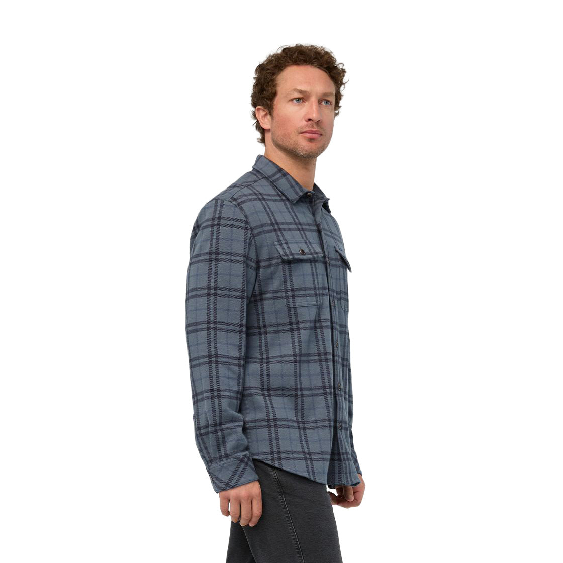 Men's Performance Flannel Overshirt - Blue