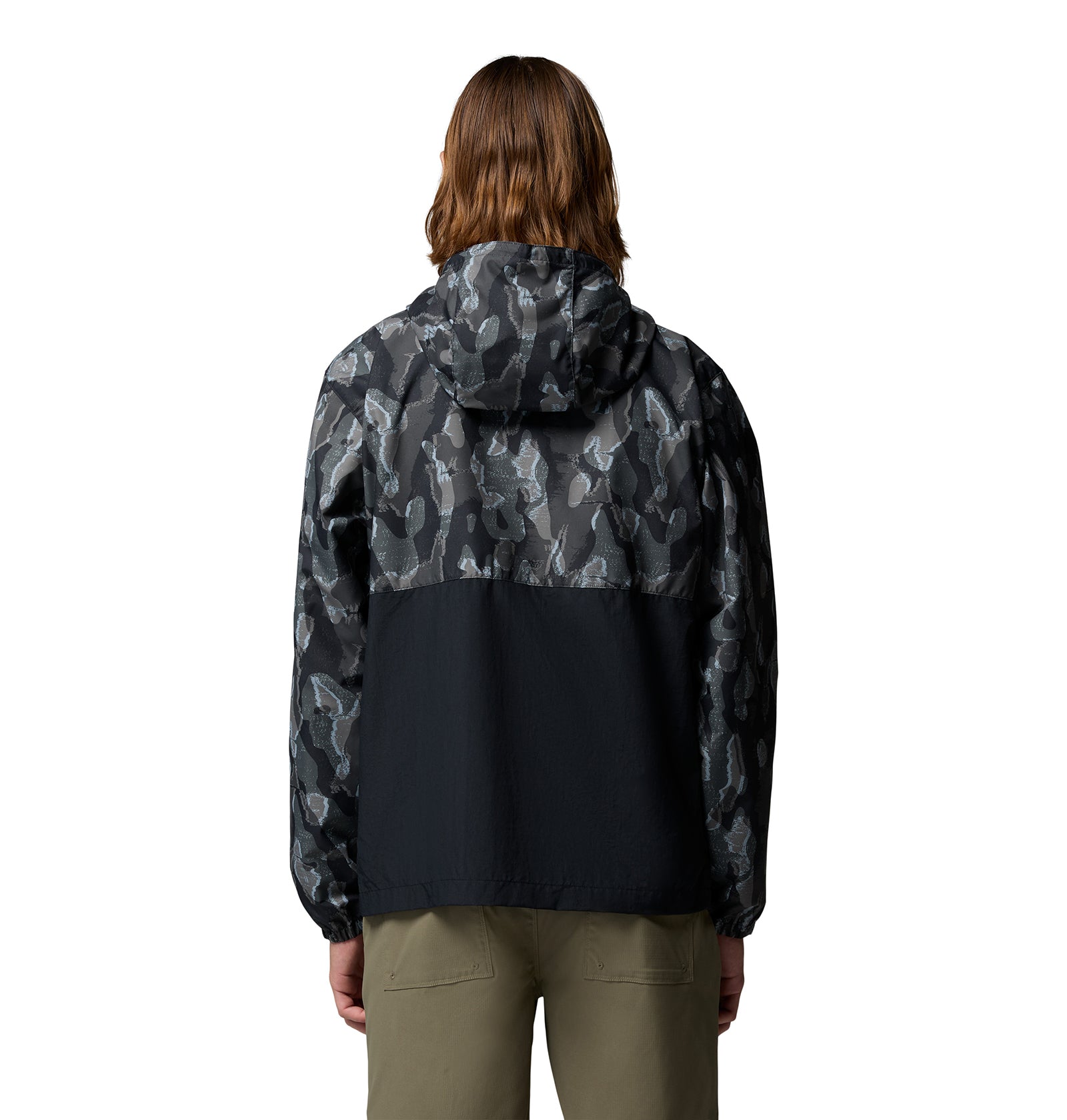Men's Spire Valley™ Novelty Hooded Windbreaker - Black