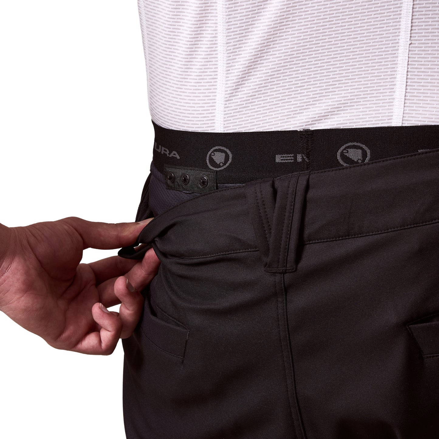 Men's Loop Cargo Shorts with Liners - Black