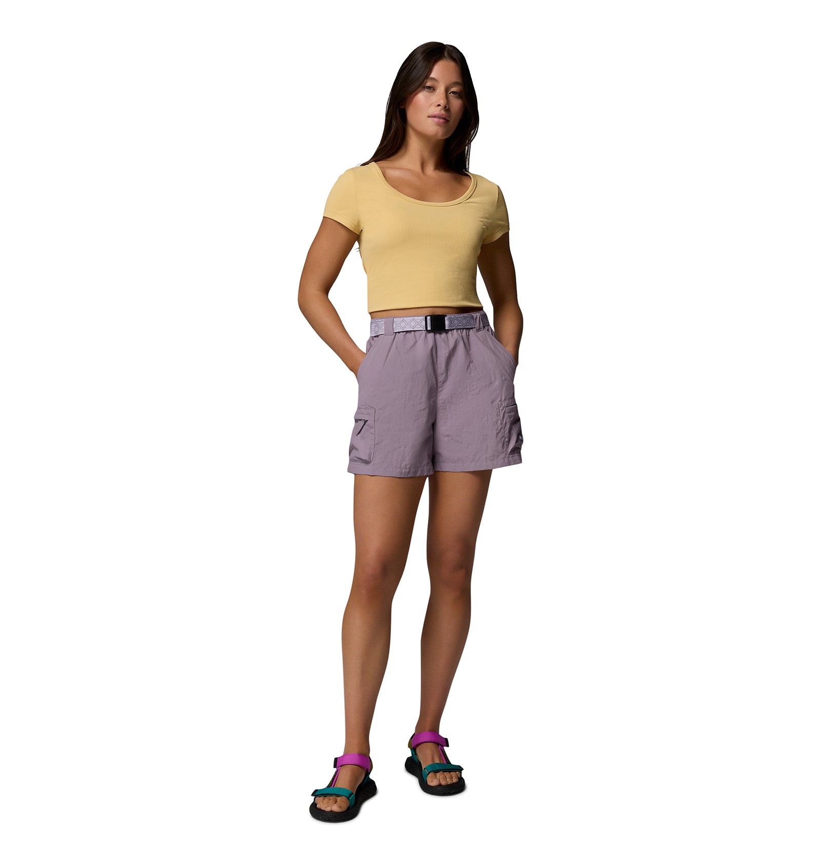 Women's Sequoia Grove Woven Walking Shorts - Purple