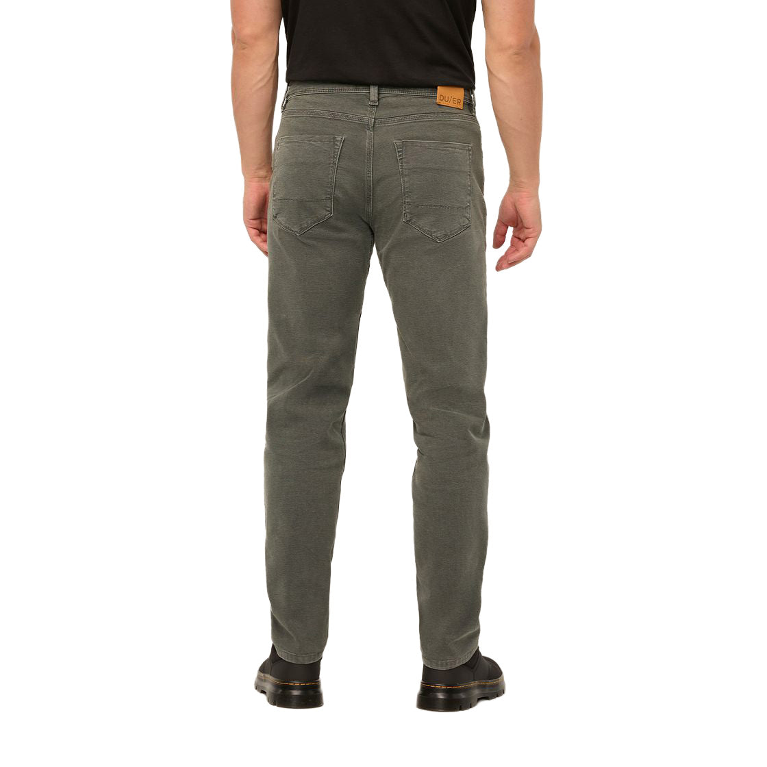 Men's Stretch Canvas Loose Taper Pants - Regular - Green