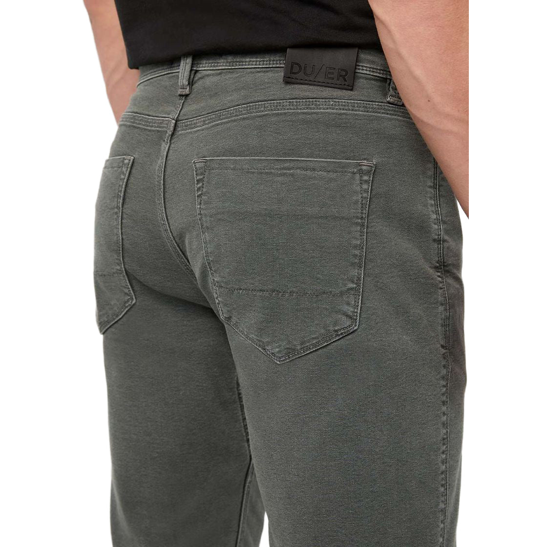 Men's Stretch Canvas Loose Taper Pants - Regular - Green
