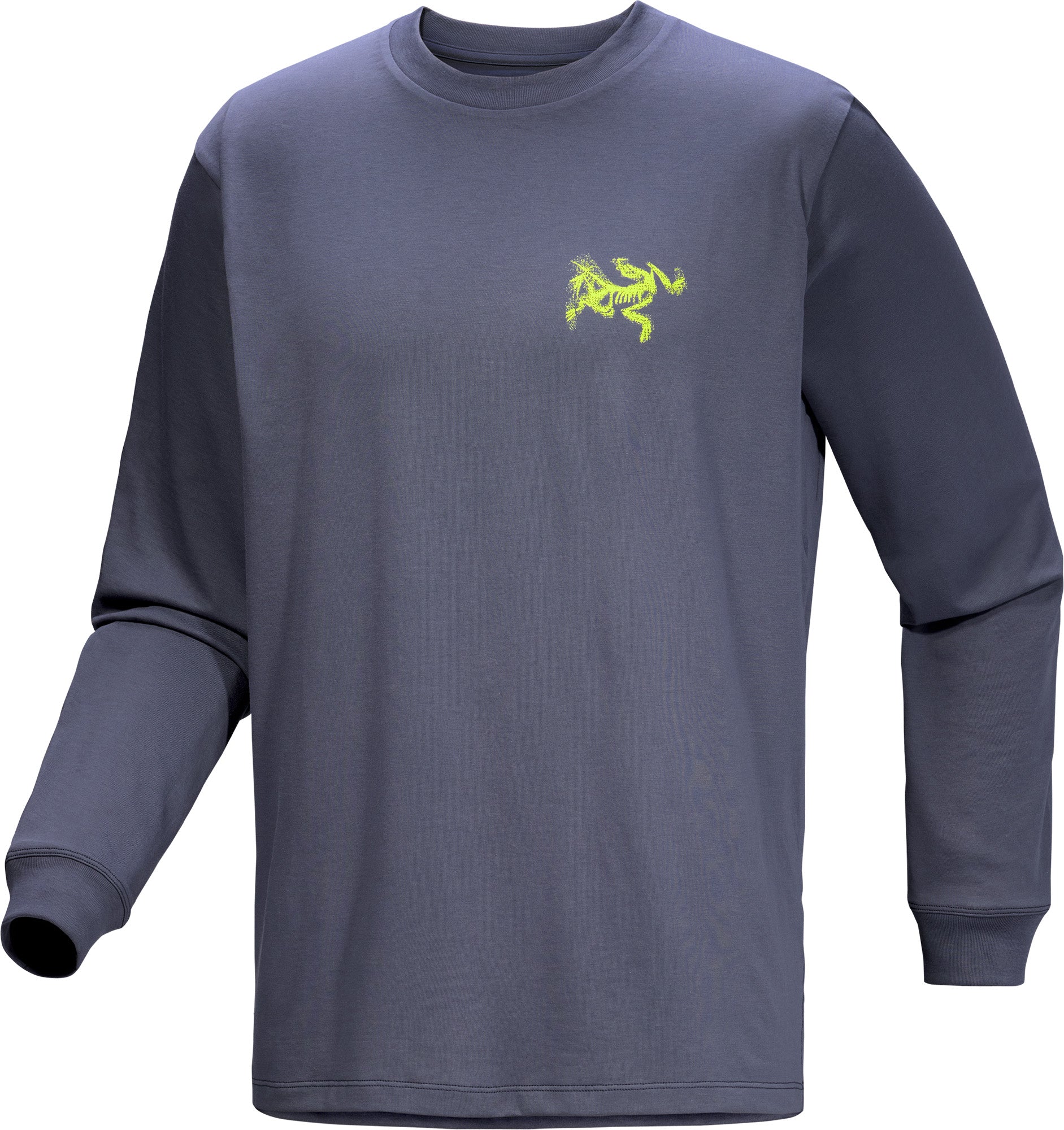 Men's Kragg SL Cotton Bird Tile Long-Sleeve Shirt - DK Stratus / Euphoria