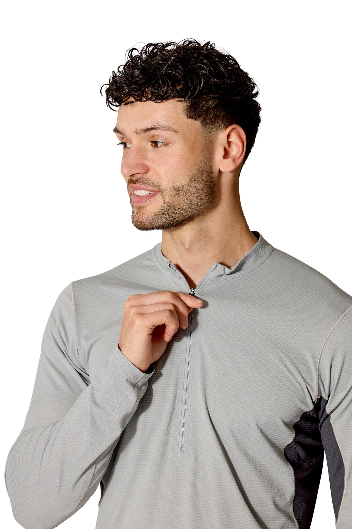 Men's Sonic Ultra Long-Sleeve Zip Top - Grey