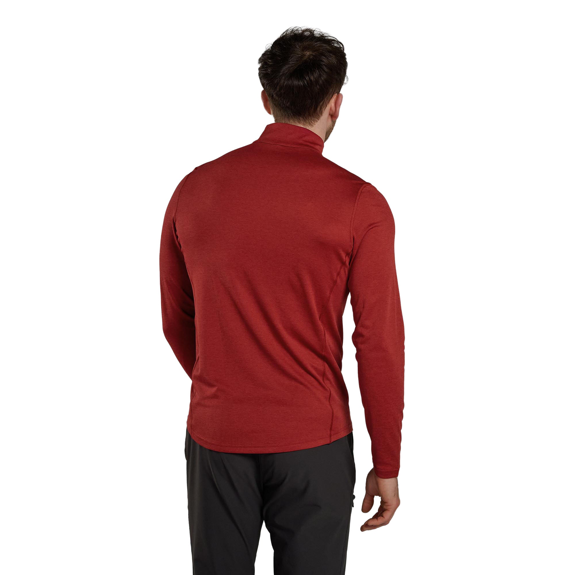 Men's Dart Zip Neck T-Shirt - Red