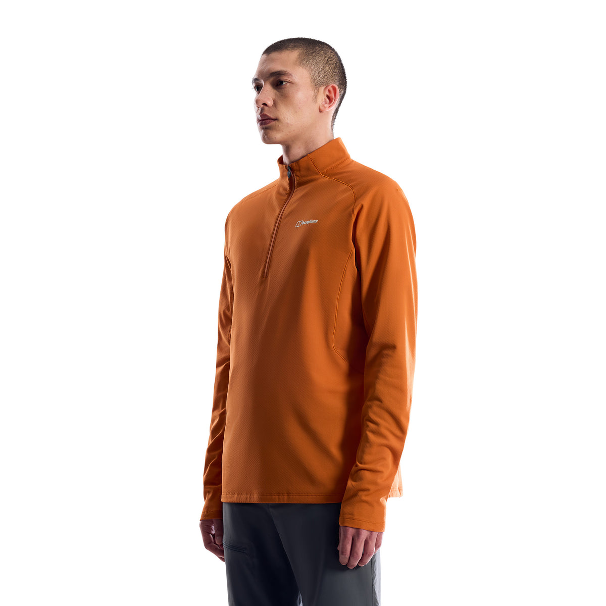 Men's Theralite 1/2 Zip Long-Sleeve Tech T-Shirt - Orange