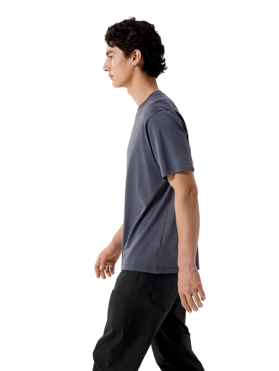 Men's Kragg SL Cotton Bird Word Short-Sleeve T-Shirt - DK Stratus / Fluidity
