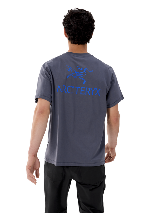 Men's Kragg SL Cotton Bird Word Short-Sleeve T-Shirt - DK Stratus / Fluidity