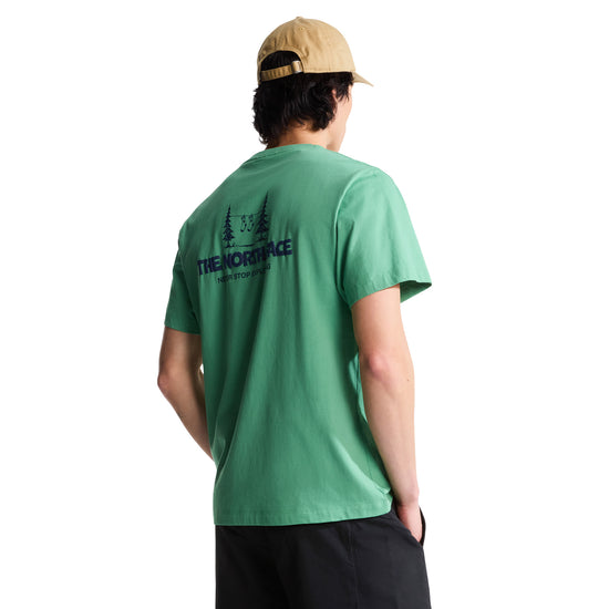 Men's Camping Relaxed Graphic T-Shirt - Green