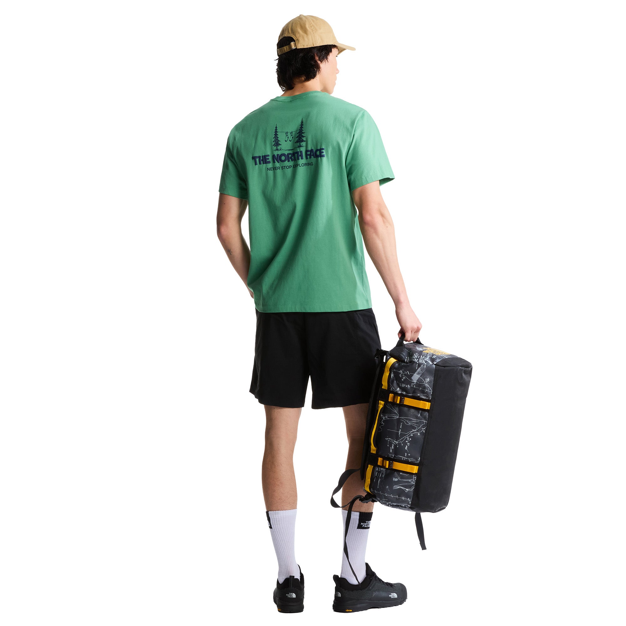 Men's Camping Relaxed Graphic T-Shirt - Green
