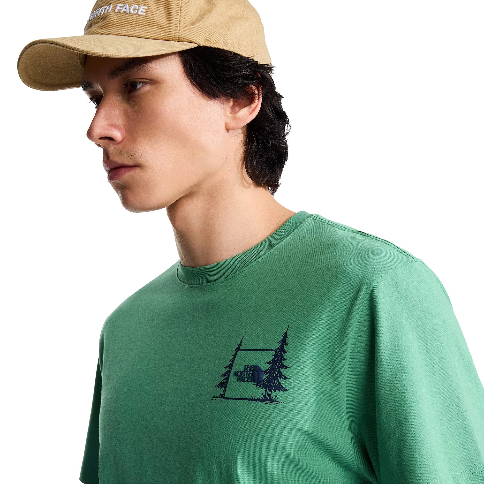 Men's Camping Relaxed Graphic T-Shirt - Green