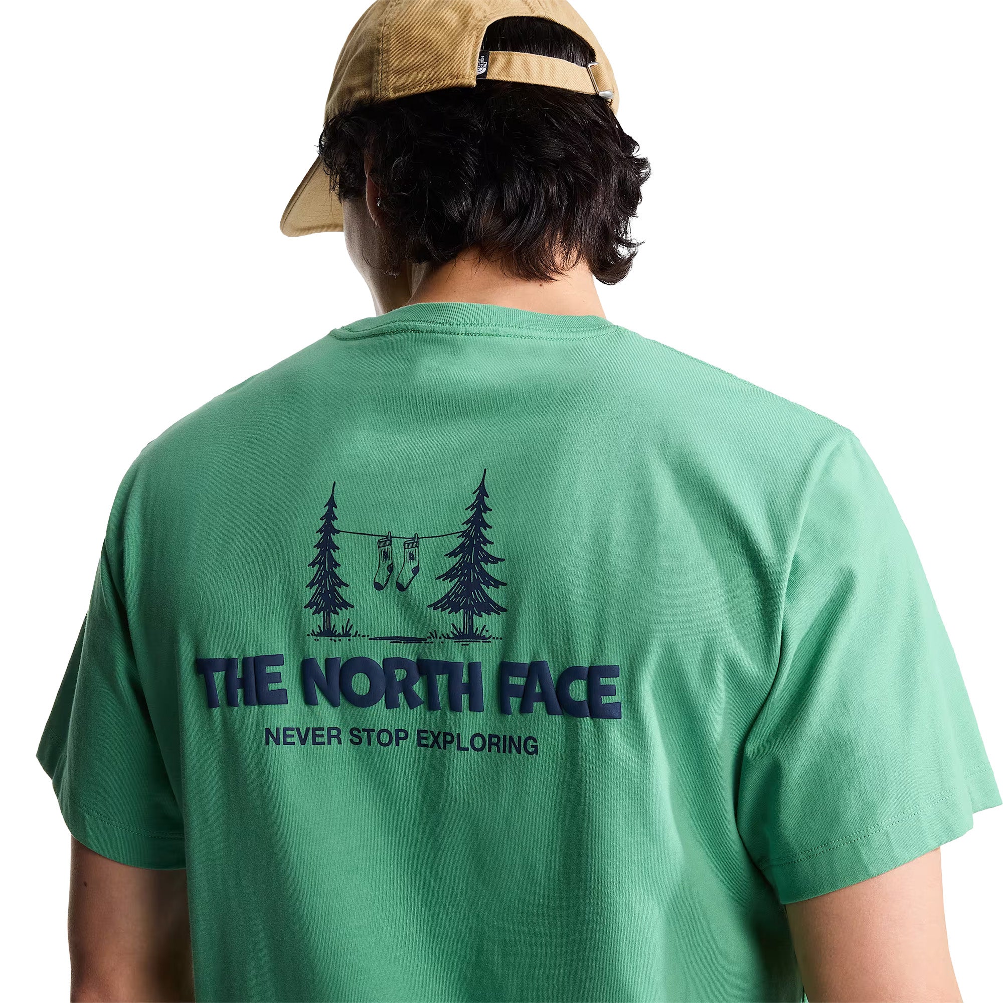 Men's Camping Relaxed Graphic T-Shirt - Green
