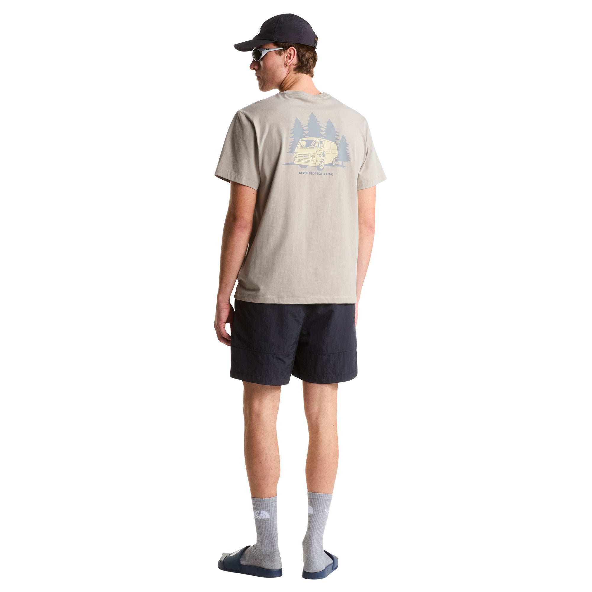 Men's Van Life Relaxed Graphic T-Shirt - Beige
